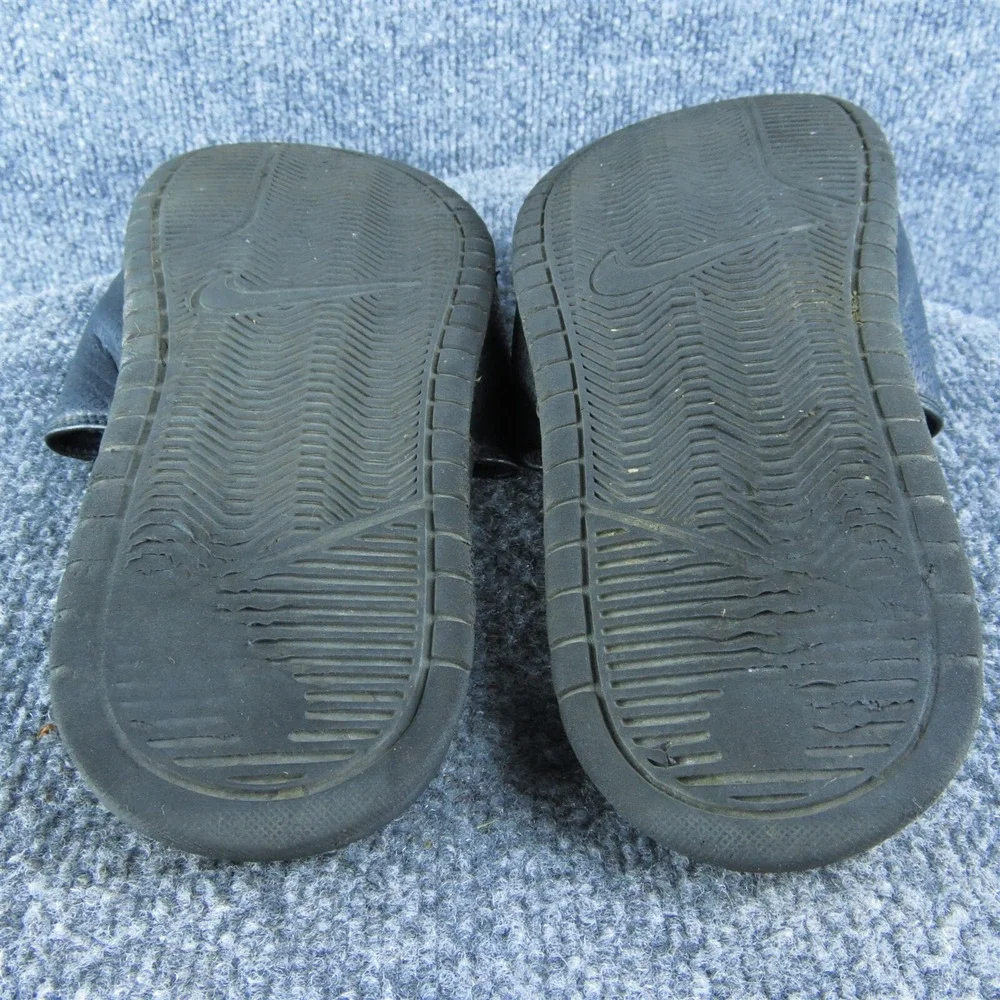 Nike  Men Slide Sandals Size 8 Medium Black Synthetic‎ Slip On